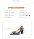 Elegant Pointed Toe Mary Janes with Patent Leather Buckle and Comfortable Middle Heel for Women